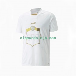 Camisola Sérvia Homem Equipamento Segundo Copa do Mundo 2022 Manga Curta